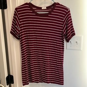 Maroon Striped Shirt